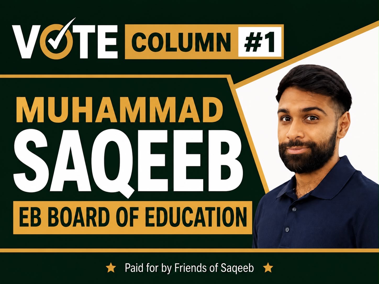 Muhammad Saqeeb for East Brunswick Board of Education